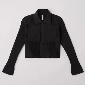 【CFCL/シーエフシーエル】<br>FLUTED CROPPED SHIRT CARDIGAN <br>CF007KE111