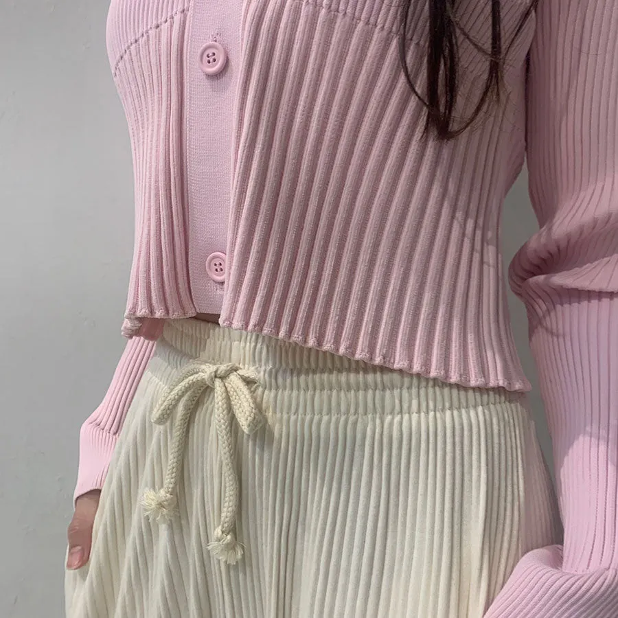 【CFCL/シーエフシーエル】<br>FLUTED CROPPED SHIRT CARDIGAN <br>CF007KE111