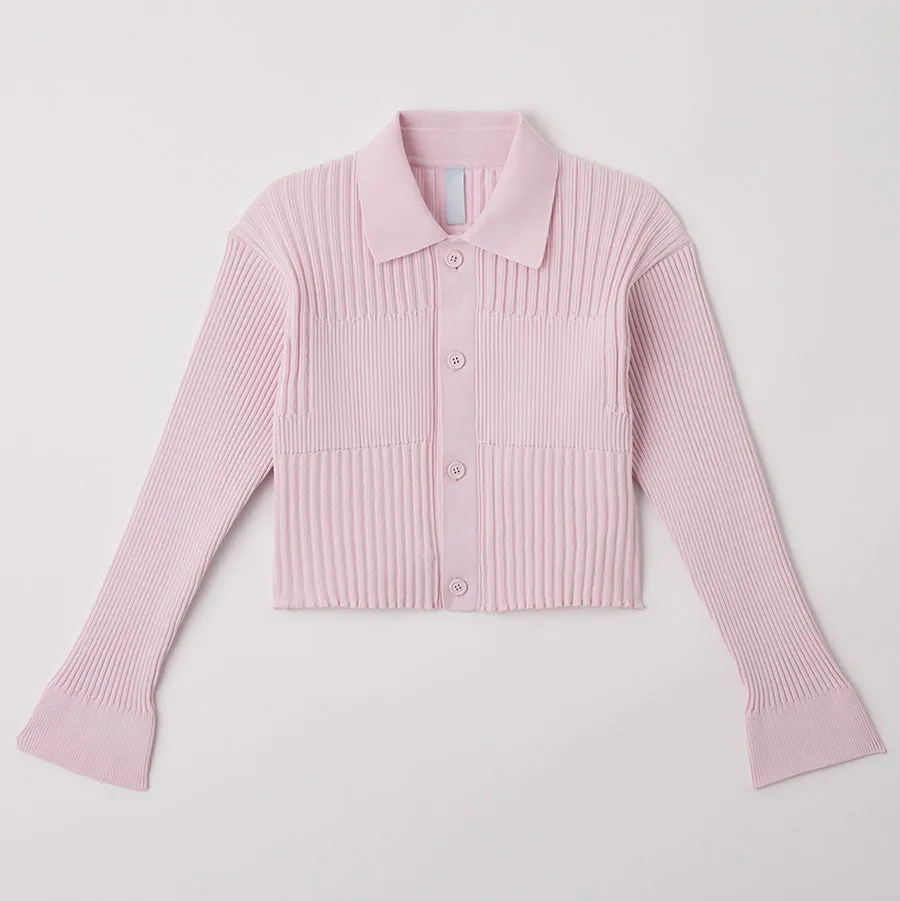 【CFCL/シーエフシーエル】<br>FLUTED CROPPED SHIRT CARDIGAN <br>CF007KE111