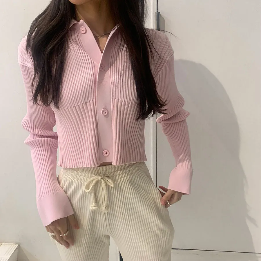 【CFCL/シーエフシーエル】<br>FLUTED CROPPED SHIRT CARDIGAN <br>CF007KE111