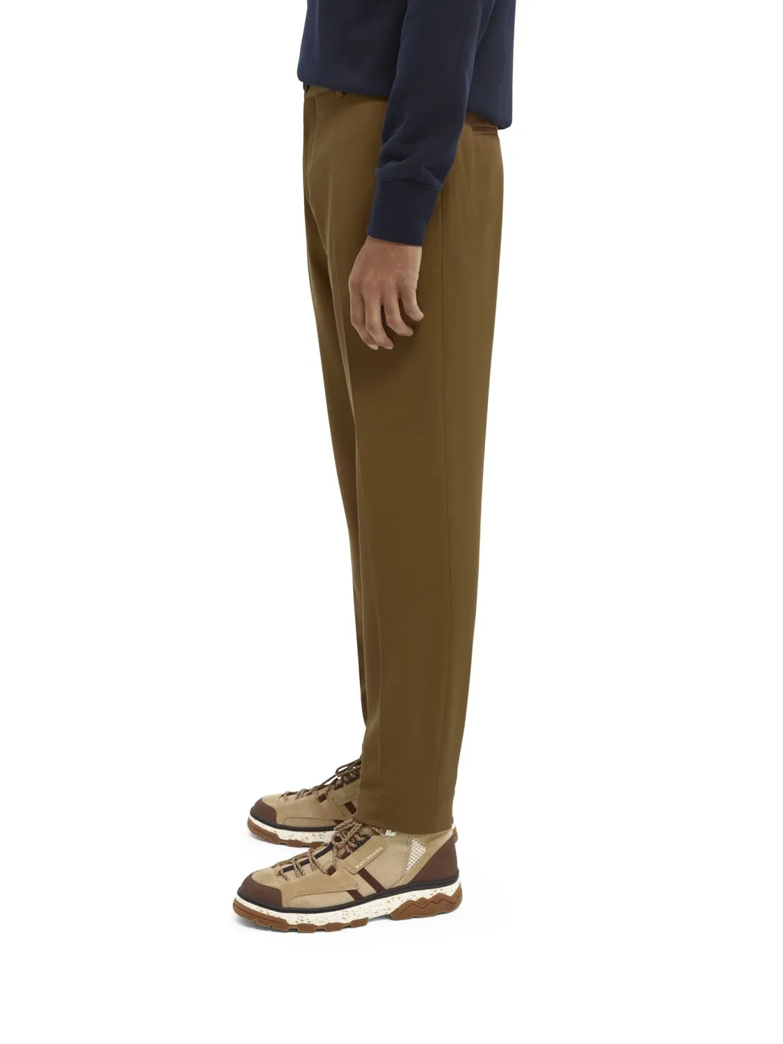 Chic Wool-Blend Twill Chino in Camel