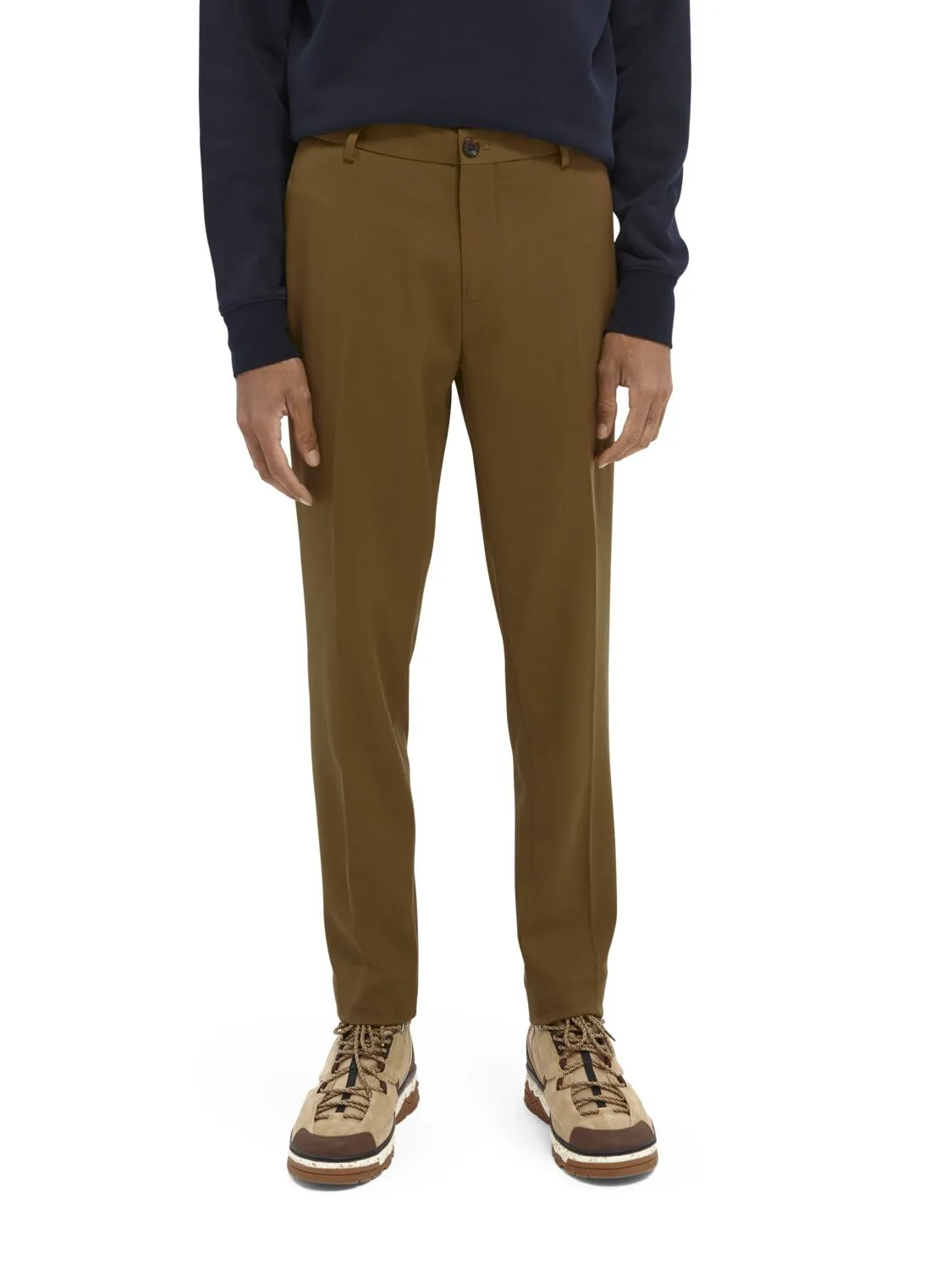 Chic Wool-Blend Twill Chino in Camel