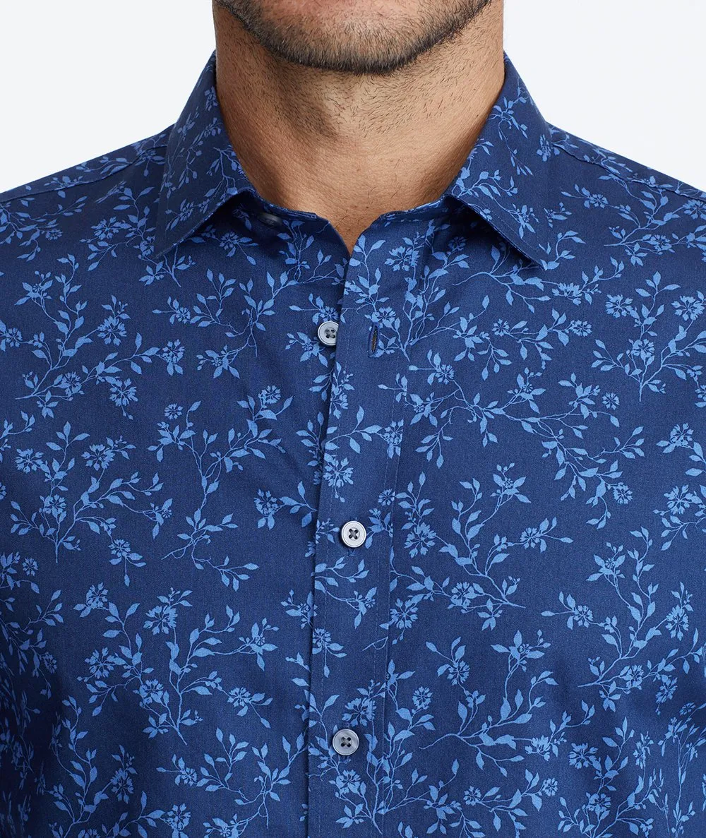Classic Cotton Shirt with Floral Print