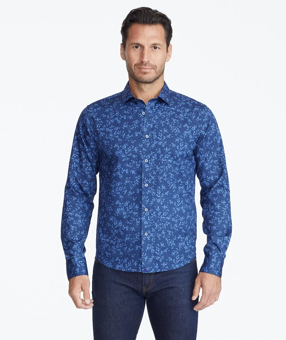 Classic Cotton Shirt with Floral Print