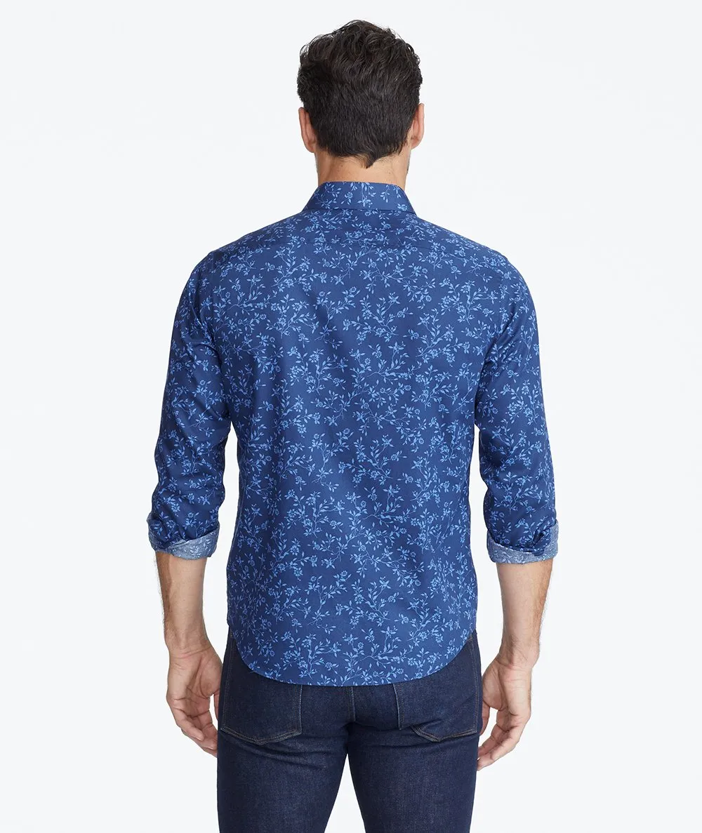 Classic Cotton Shirt with Floral Print