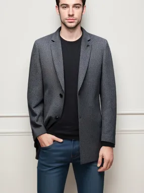 Coatify - Heren Slim Fit Blazer met Ingesneden Revers en Enkelknoopsluiting