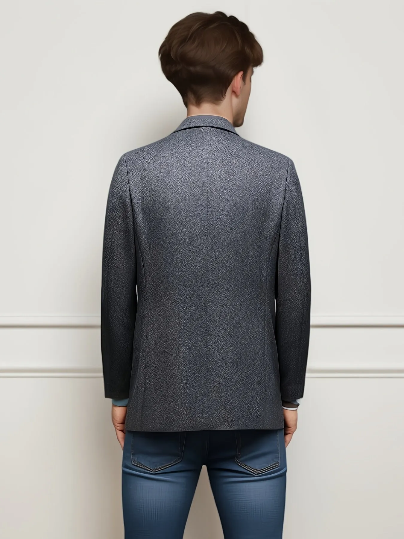 Coatify - Heren Slim Fit Blazer met Ingesneden Revers en Enkelknoopsluiting