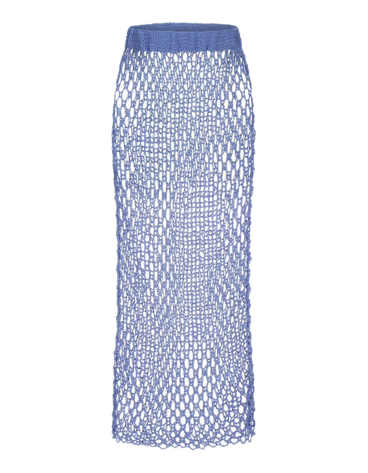 Crochet Midi Skirt - Blue