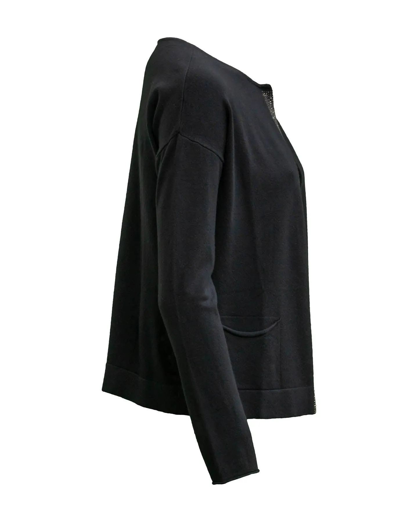 Cropped Cardigan-Noir