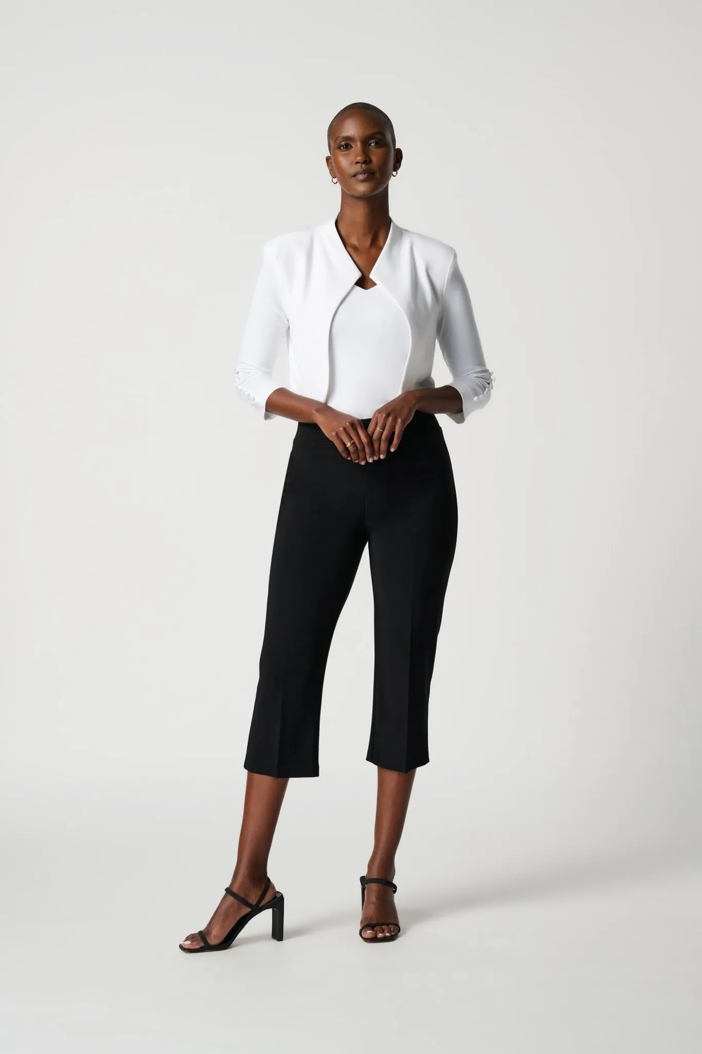 Cropped Classic Straight Pant Style 143105 | Black