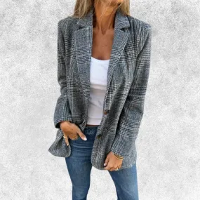 Danaya™ | Stylish Women's Winter Checked Blazer