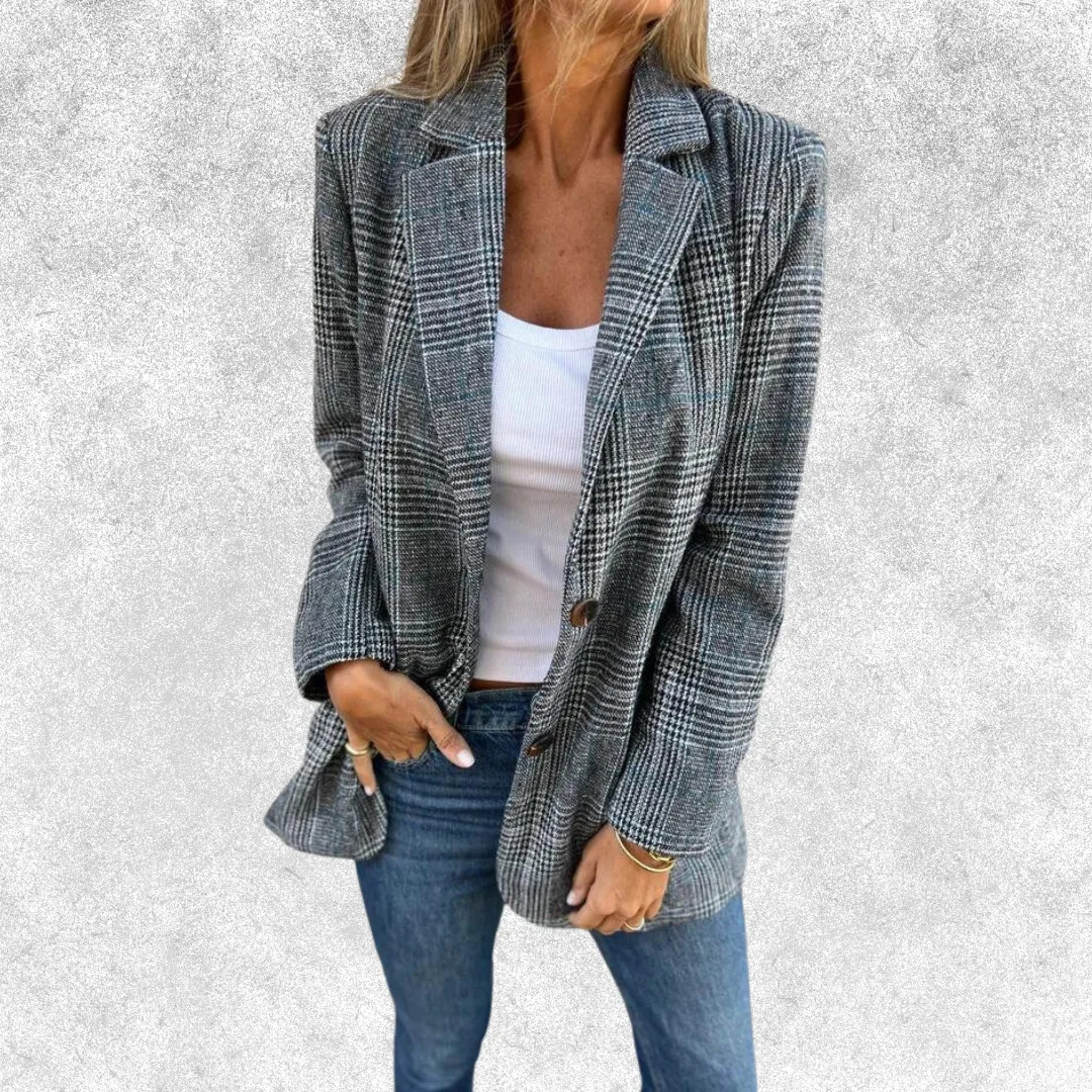Danaya™ | Stylish Women's Winter Checked Blazer
