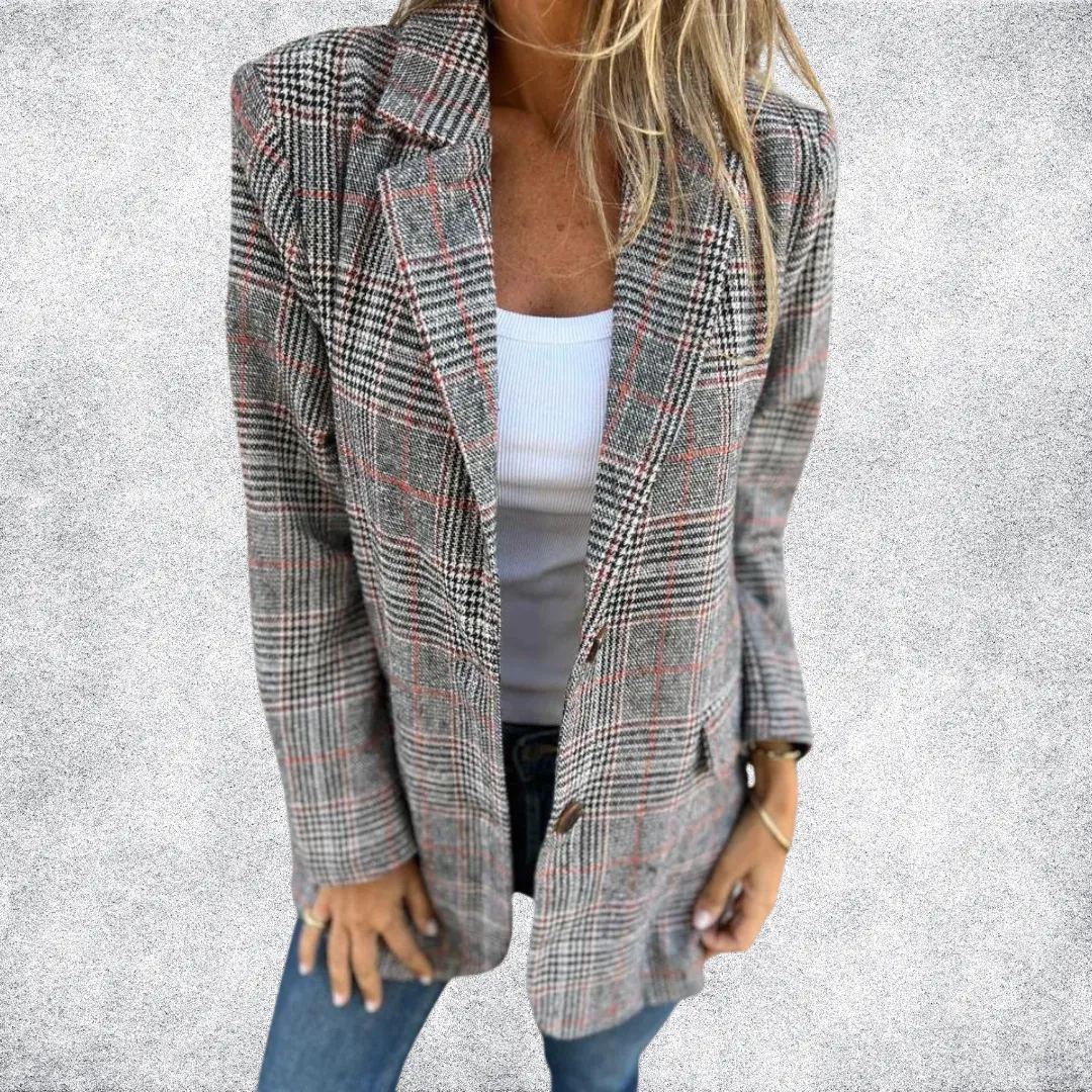 Danaya™ | Stylish Women's Winter Checked Blazer