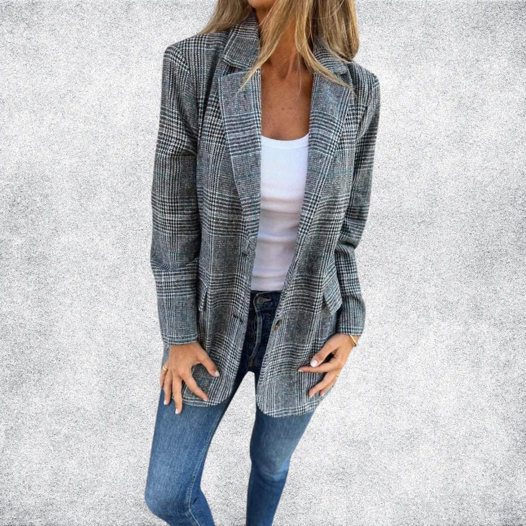 Danaya™ | Stylish Women's Winter Checked Blazer