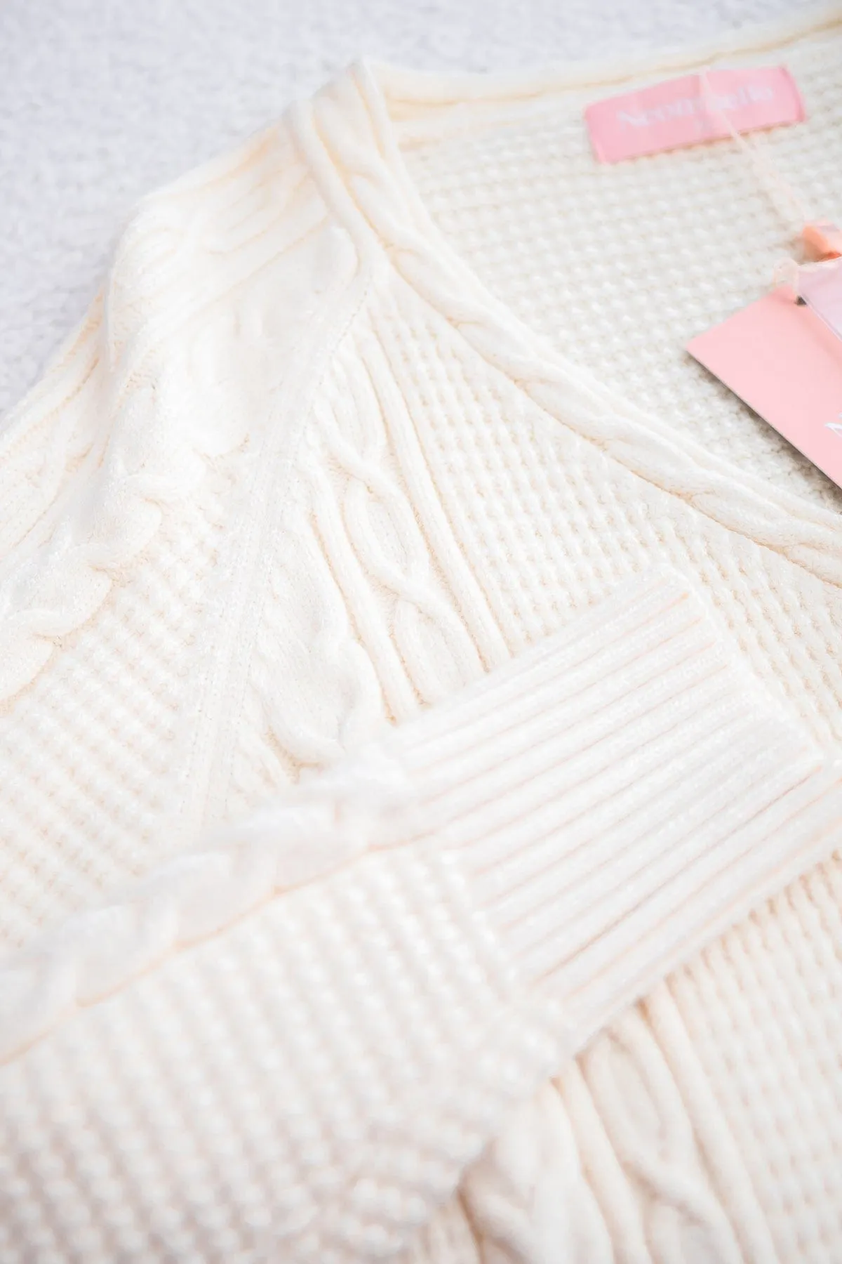 DANIELLE WEAVED CARDIGAN IN CREAM
