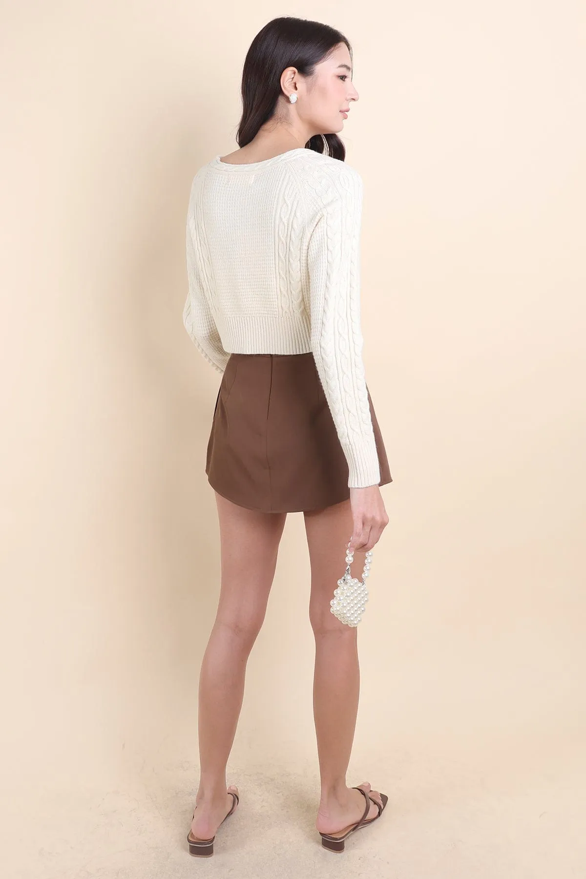 DANIELLE WEAVED CARDIGAN IN CREAM