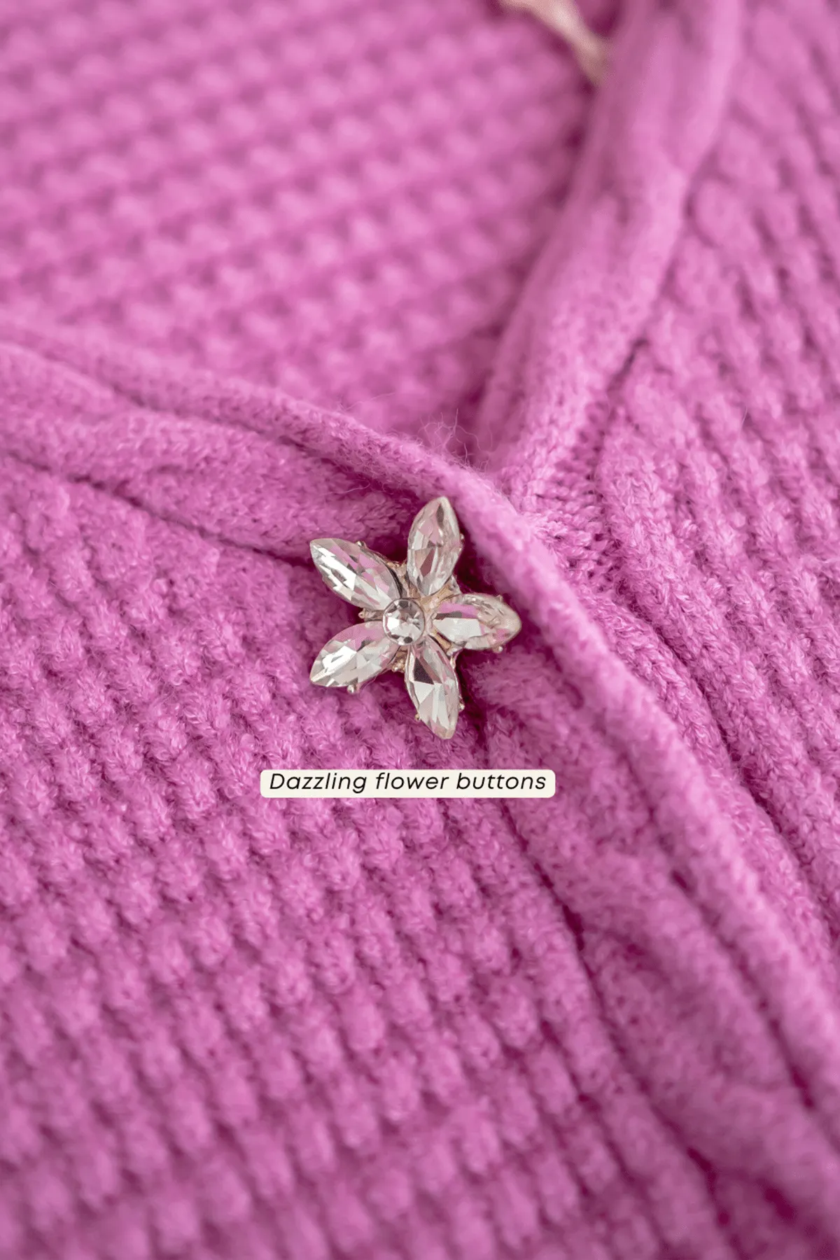 DANIELLE WEAVED CARDIGAN IN MAGENTA