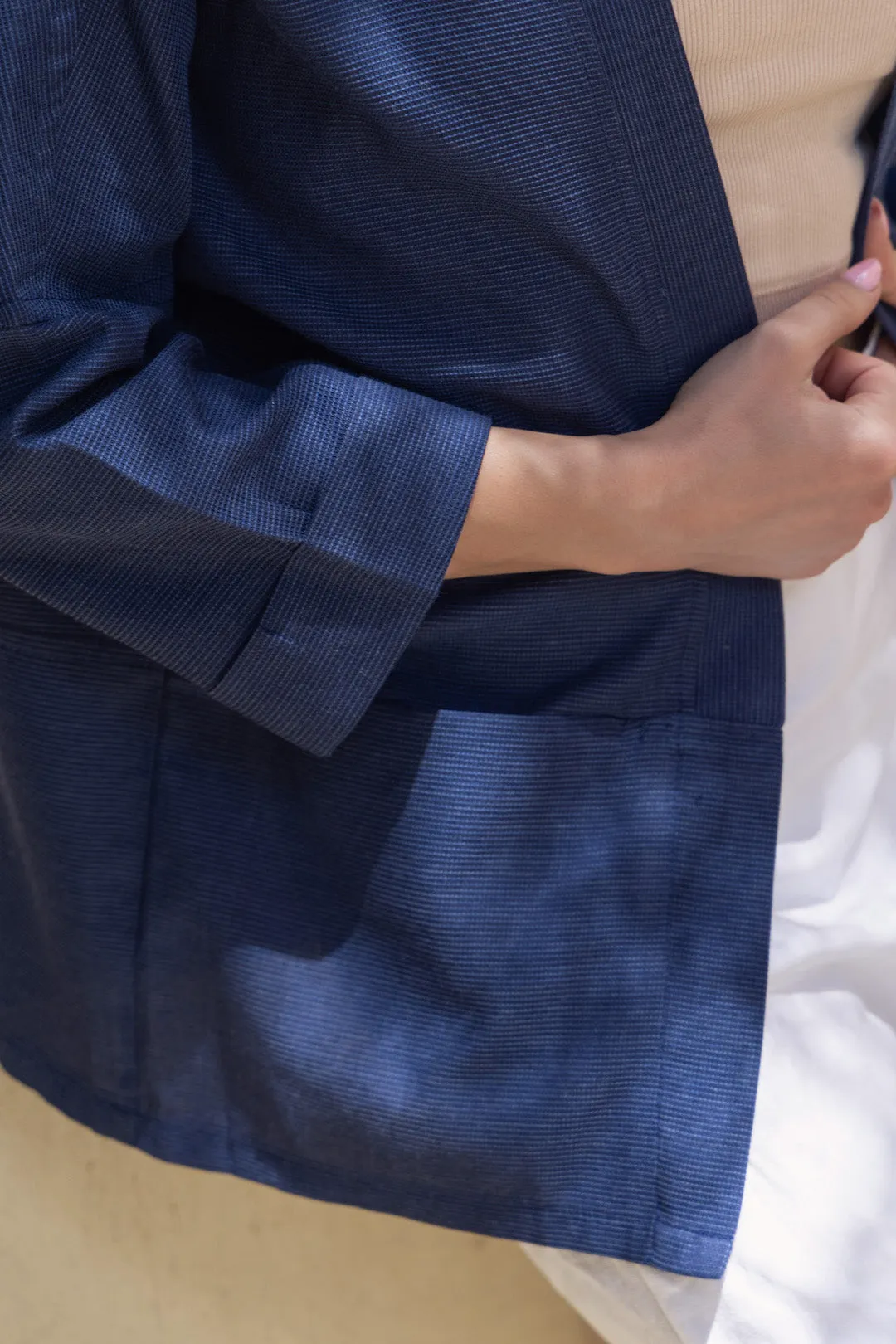 Dark Blue Short Cotton Kimono
