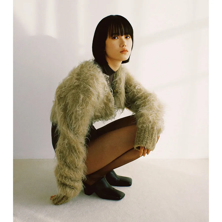 【determ/デターム】<br>Cropped Shaggy Cardigan <br>DT42KN02