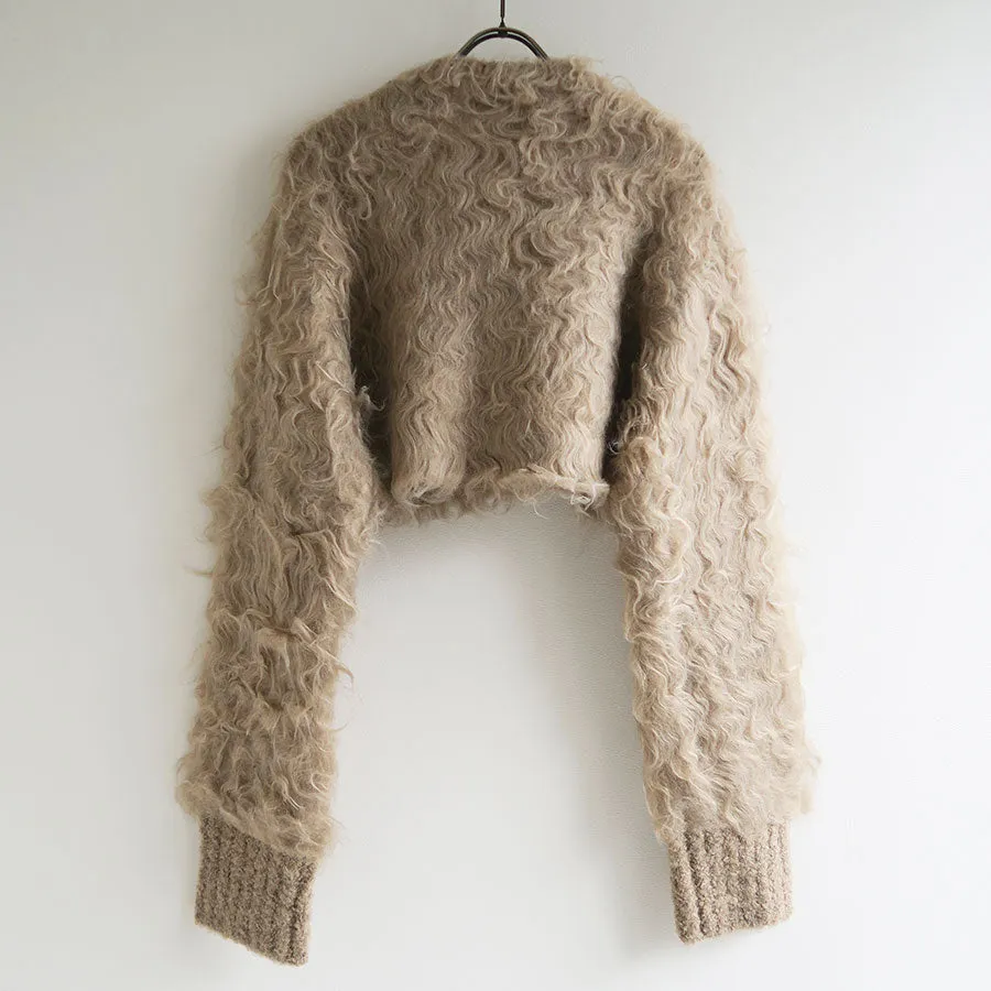 【determ/デターム】<br>Cropped Shaggy Cardigan <br>DT42KN02
