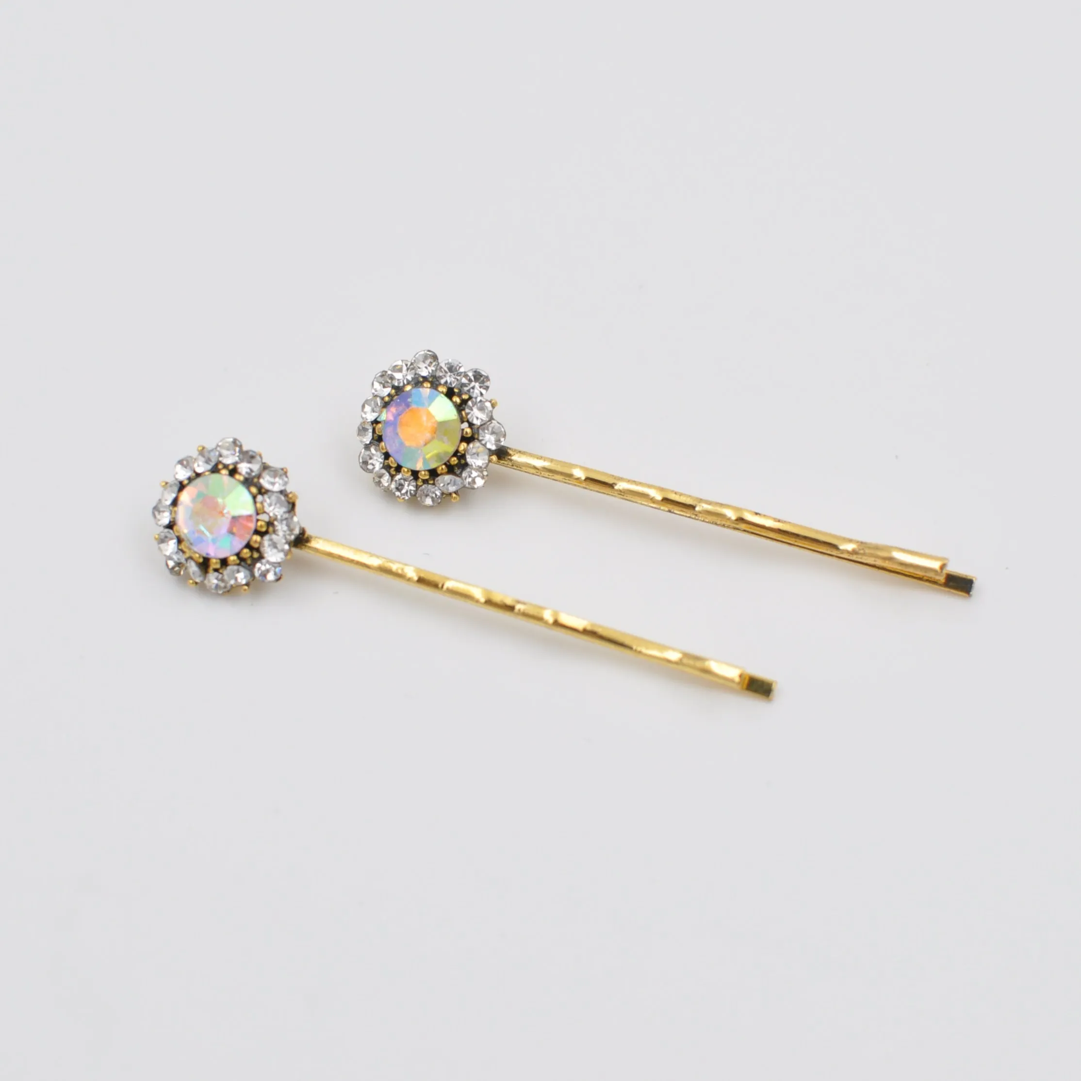 Diamante Hair Grips Set of Two Royal
