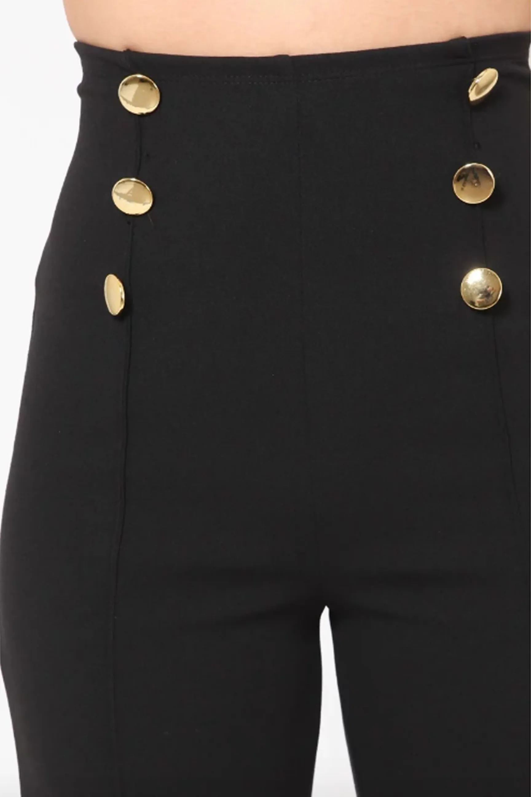 Diana High Waist Pants W/ Button Details