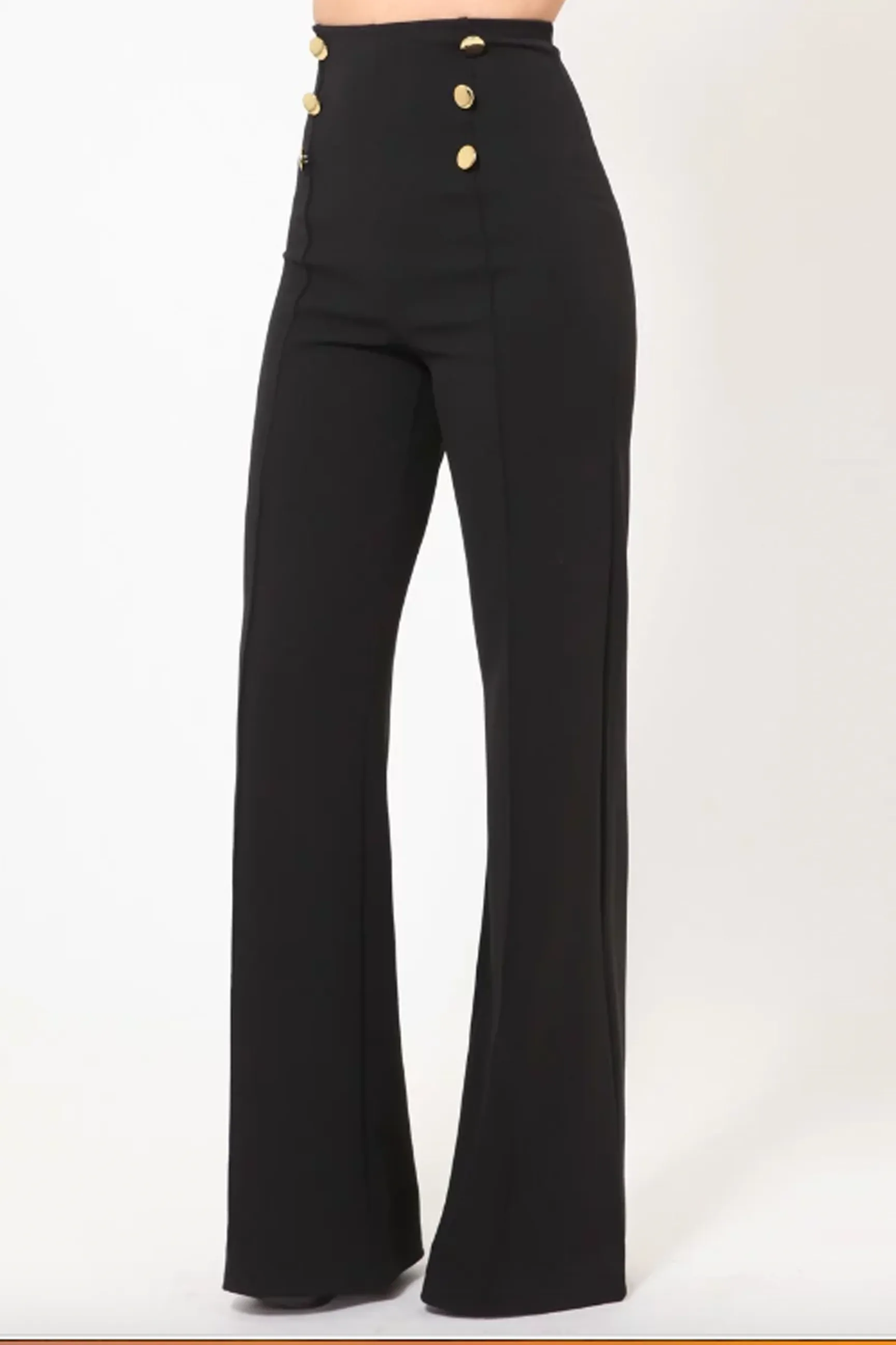 Diana High Waist Pants W/ Button Details
