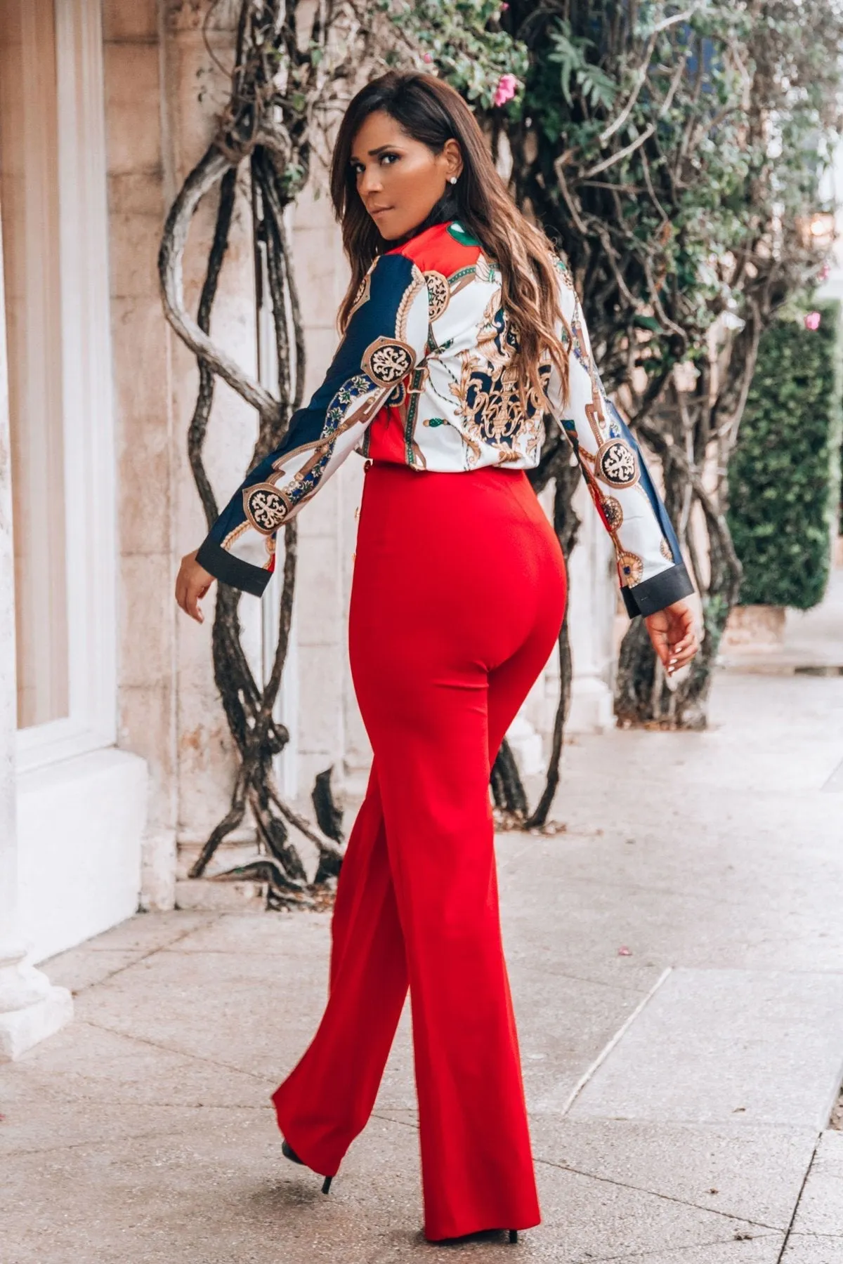 Diana High Waist Pants W/ Button Details