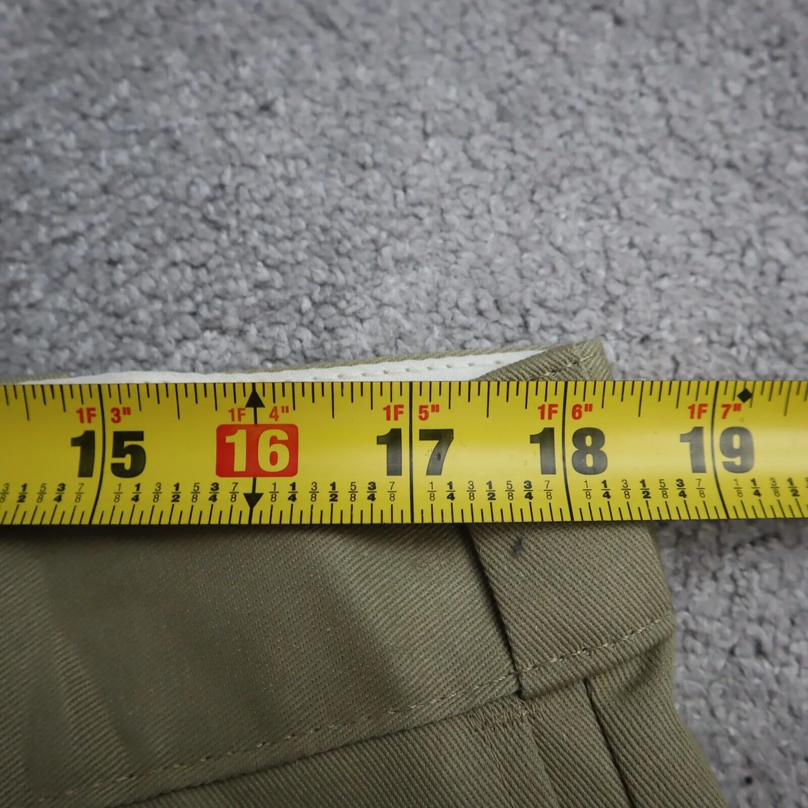 Dickies Womens Chino Pants Wide Leg High Rise Outdoor Logo Ivory Size W40XL29
