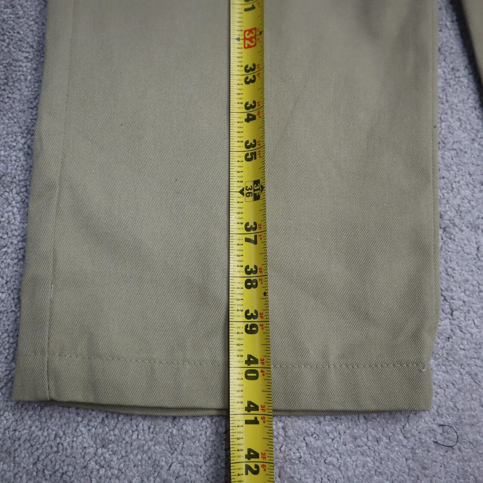 Dickies Womens Chino Pants Wide Leg High Rise Outdoor Logo Ivory Size W40XL29