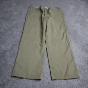 Dickies Womens Chino Pants Wide Leg High Rise Outdoor Logo Ivory Size W40XL29