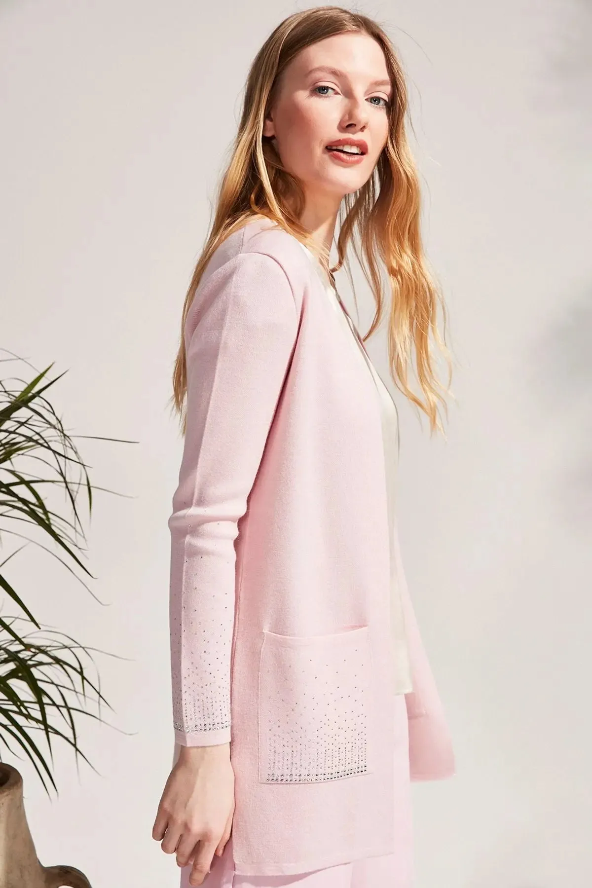 Dusty Rose Cashmere Blend Venus Women's Cardigan