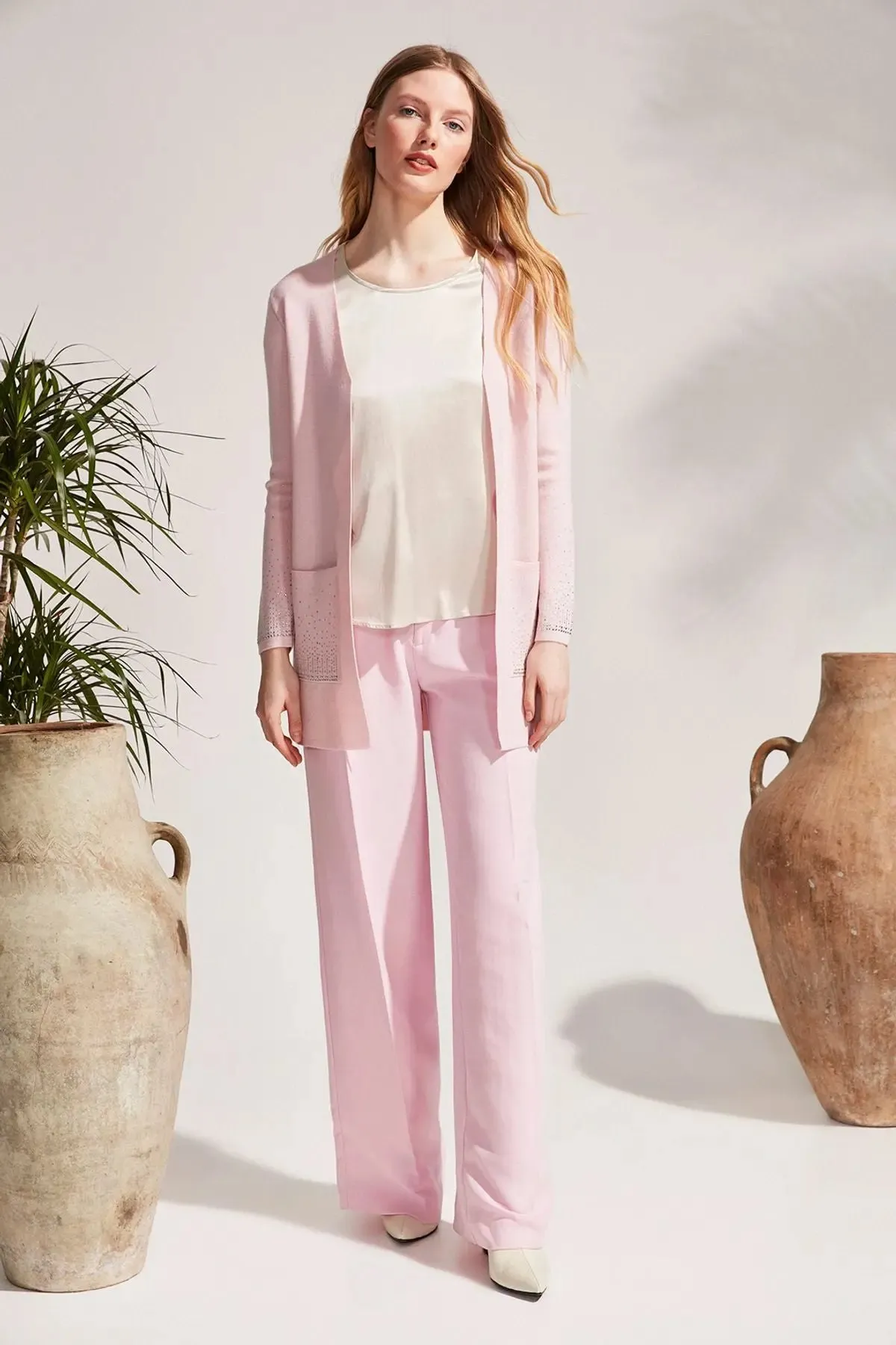 Dusty Rose Cashmere Blend Venus Women's Cardigan
