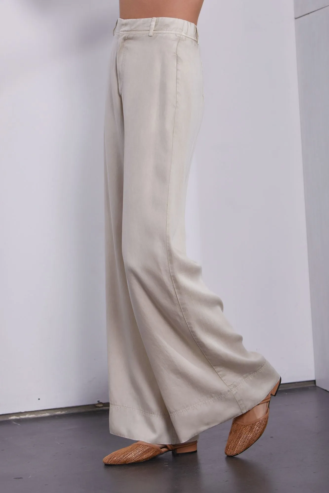 Elastic High Waist Leg Pants