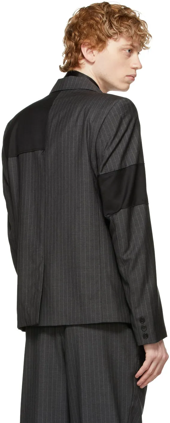 Enfants Riches DÃ©primÃ©s Grey Wool Pinstripe Oedipus Blazer
