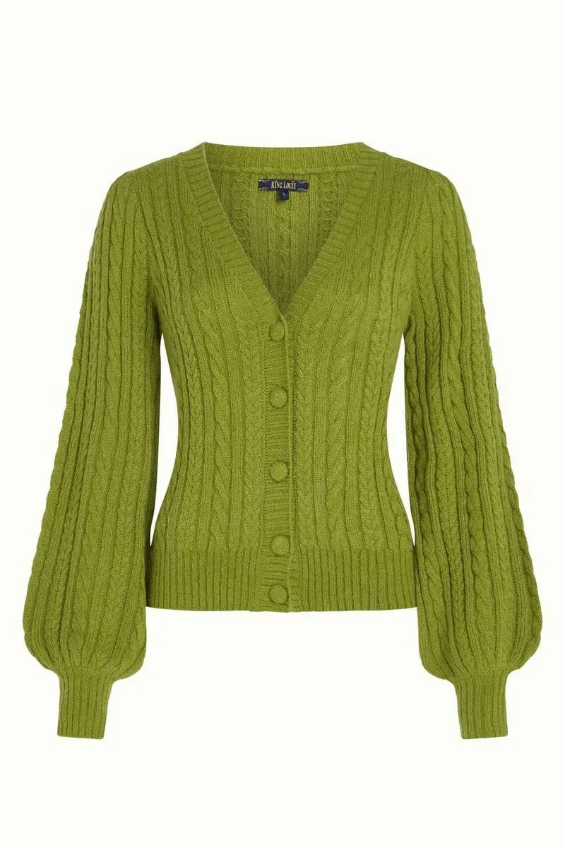 Farfalle cardigan - guacamole