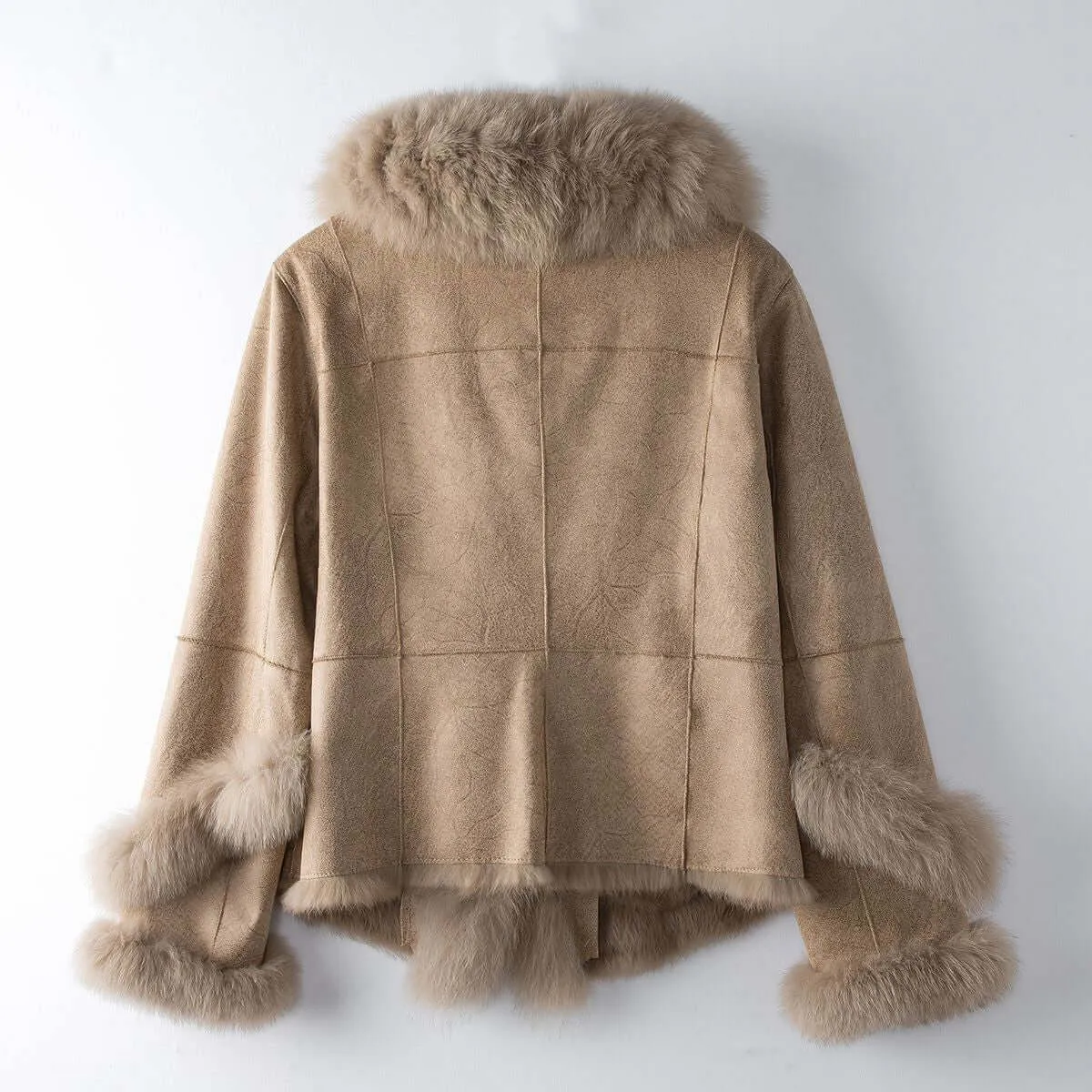 Faux Fur Coat with Plush Collar