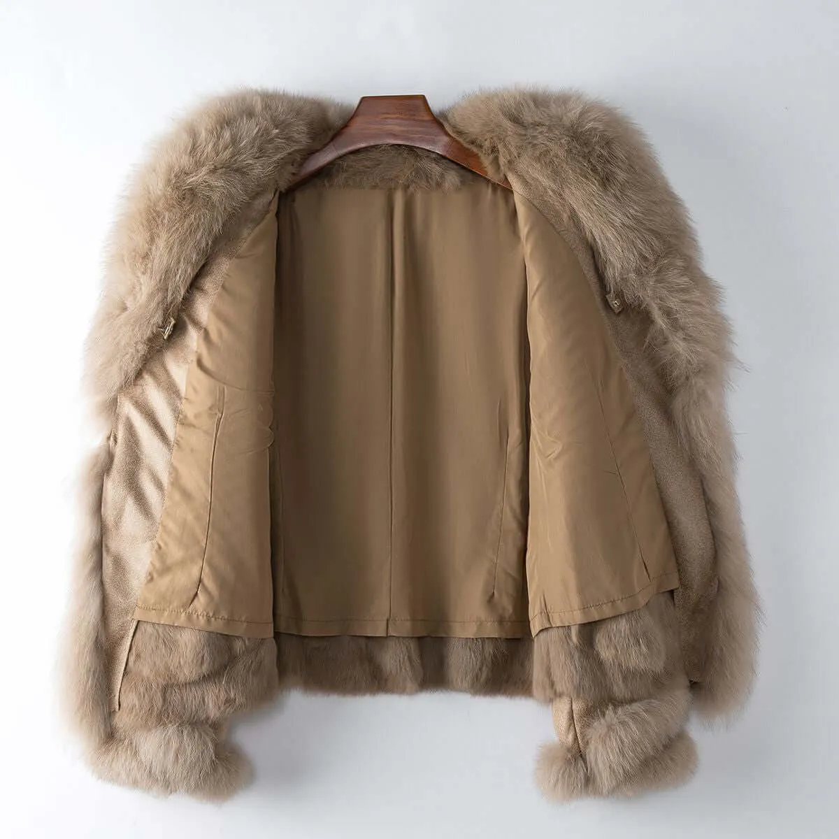 Faux Fur Coat with Plush Collar