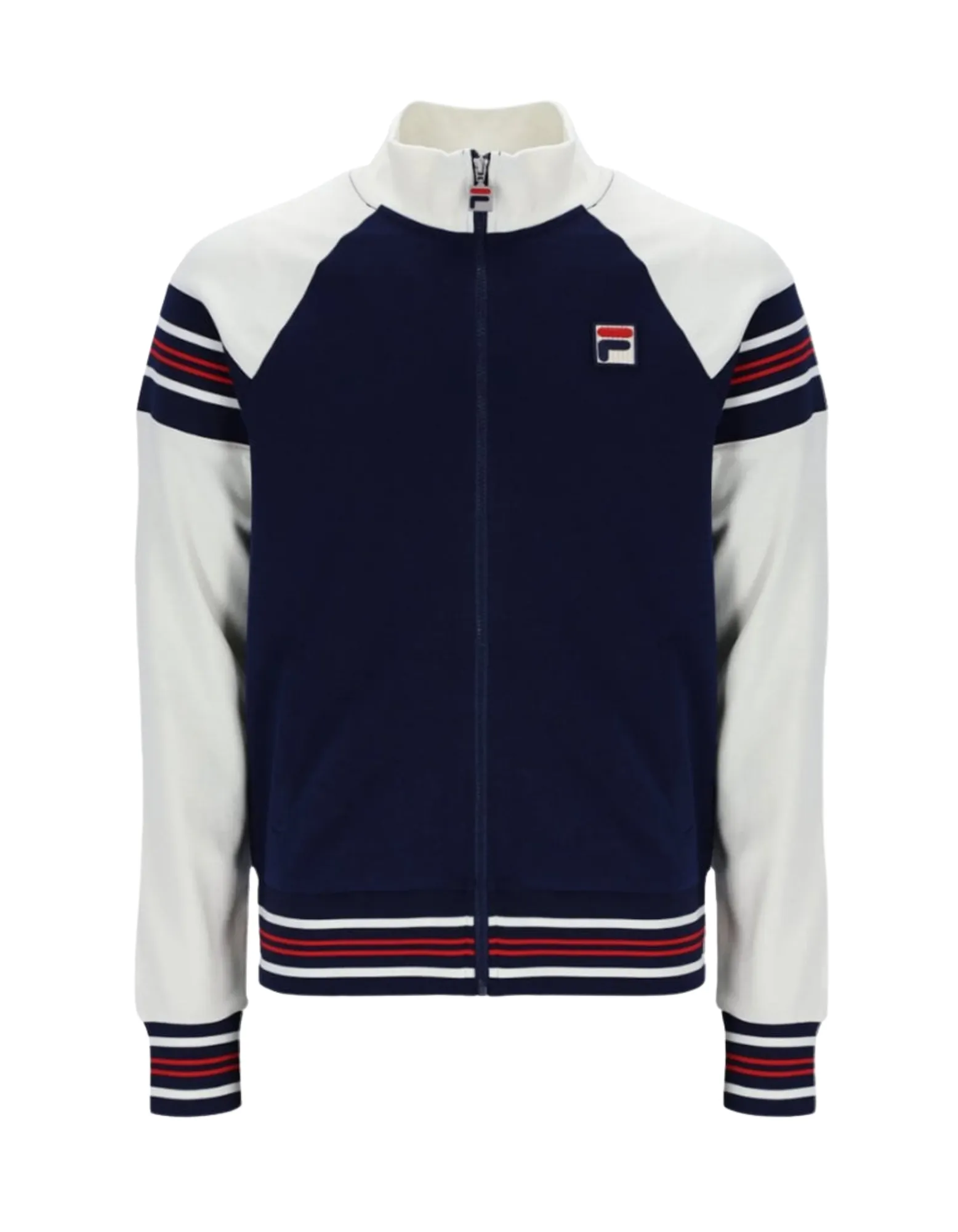 Fila Ferrara Track Top in Gardenia/Navy