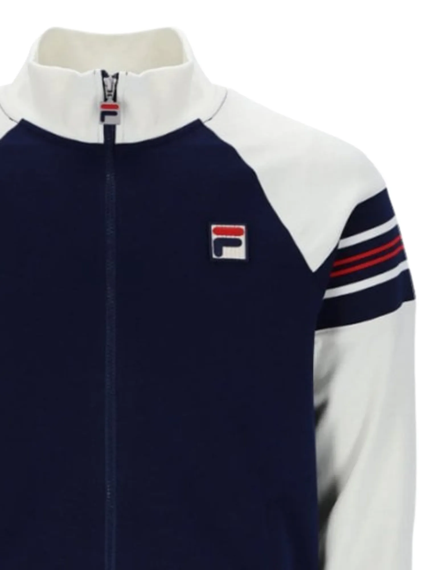 Fila Ferrara Track Top in Gardenia/Navy