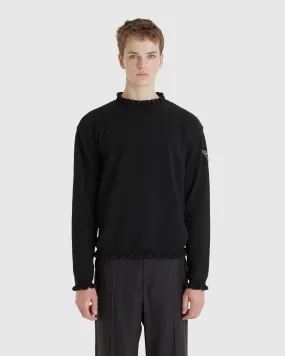 Flower Rib Crewneck Sweater