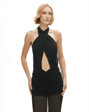 Forbidden Fruit Cut Out Dress in Black