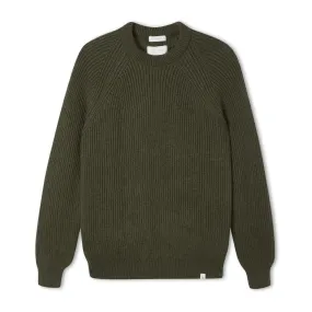 Ford Olive Crew-Neck Jumper