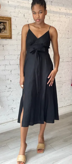 Georgette Slip Dress - Black