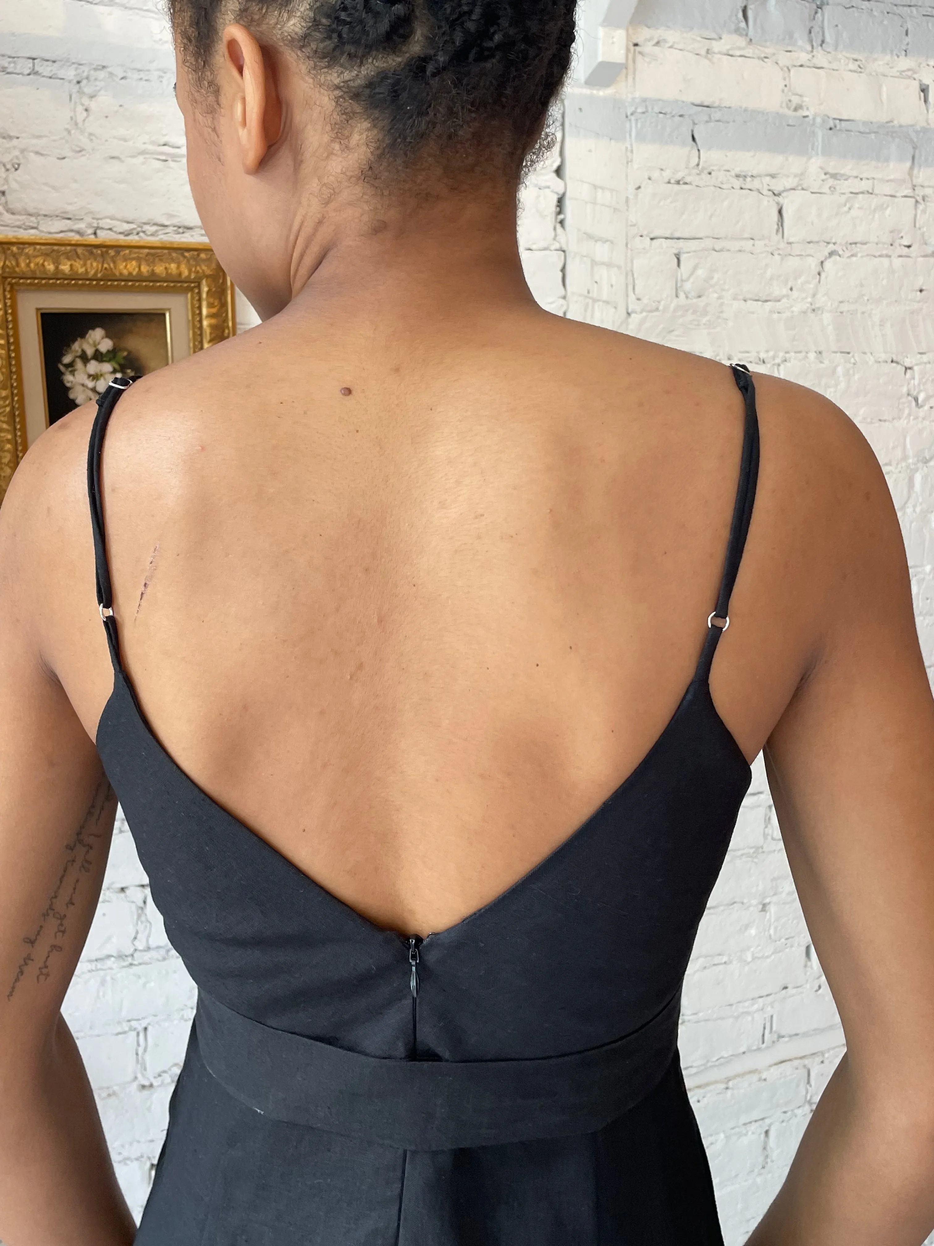 Georgette Slip Dress - Black