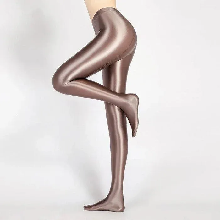 Glossy Opaque Shiny High Waist Sexy Stockings - High Elastic Skinny Leggings Pencil Pants