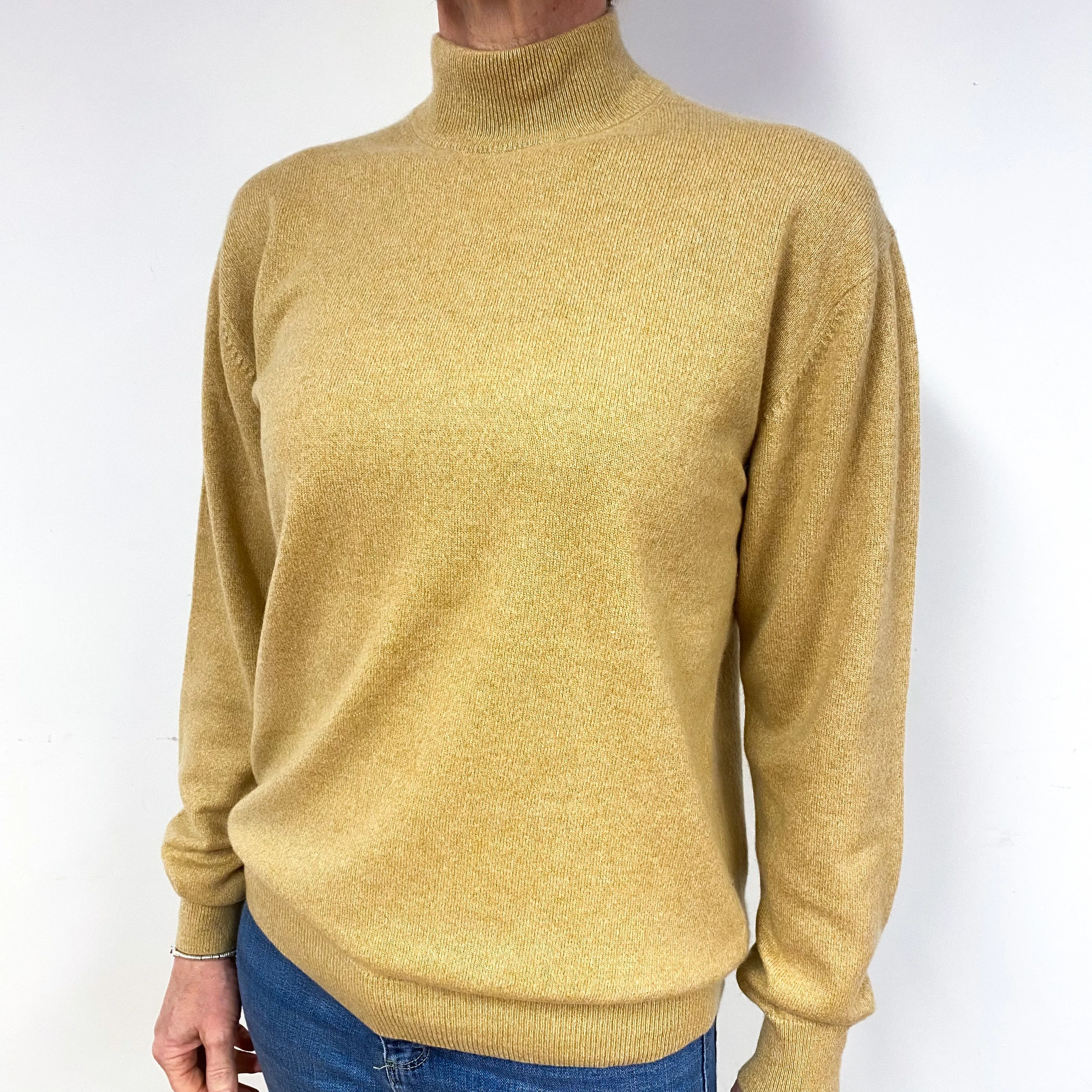 Golden Camel Cashmere Turtle Neck Jumper Medium