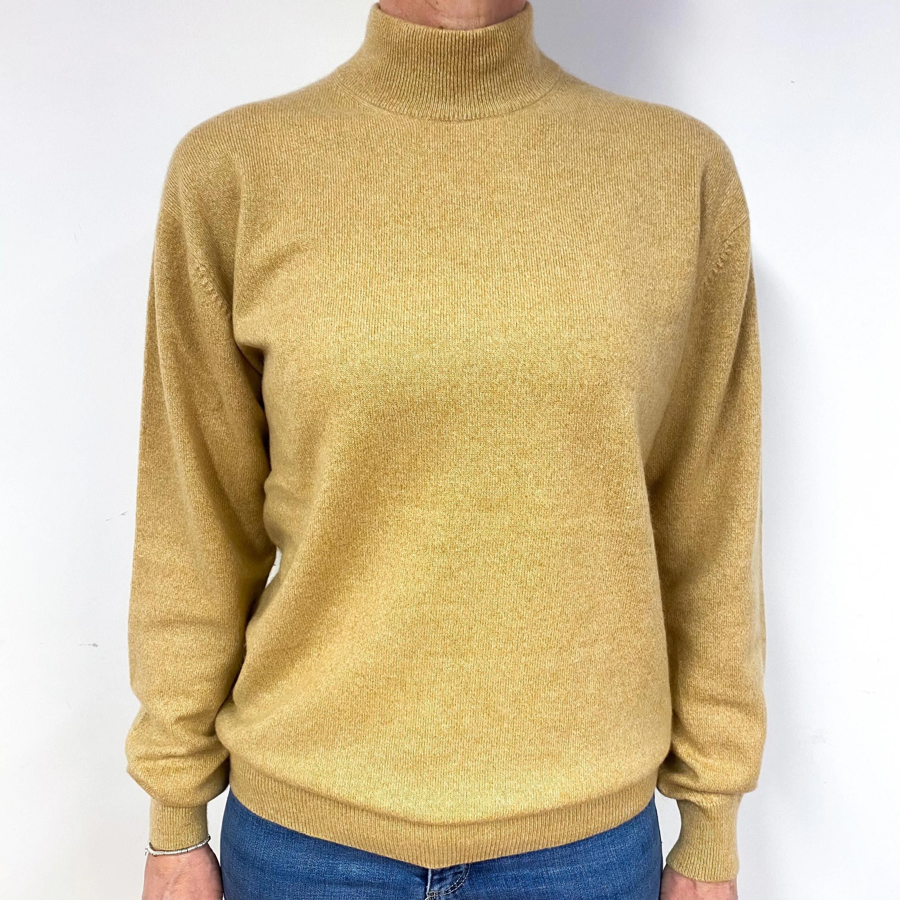 Golden Camel Cashmere Turtle Neck Jumper Medium