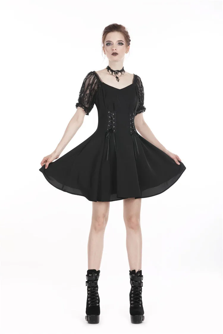 Gothic lolita lace-up chiffon dress DW264