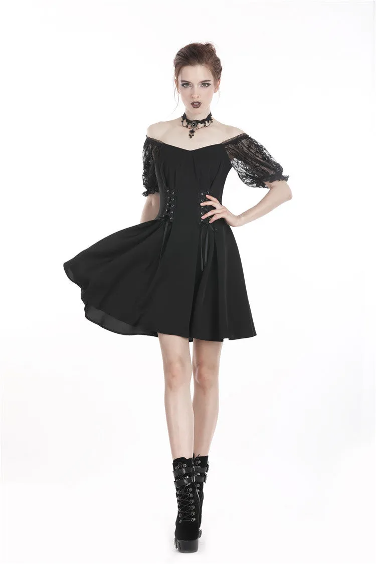 Gothic lolita lace-up chiffon dress DW264